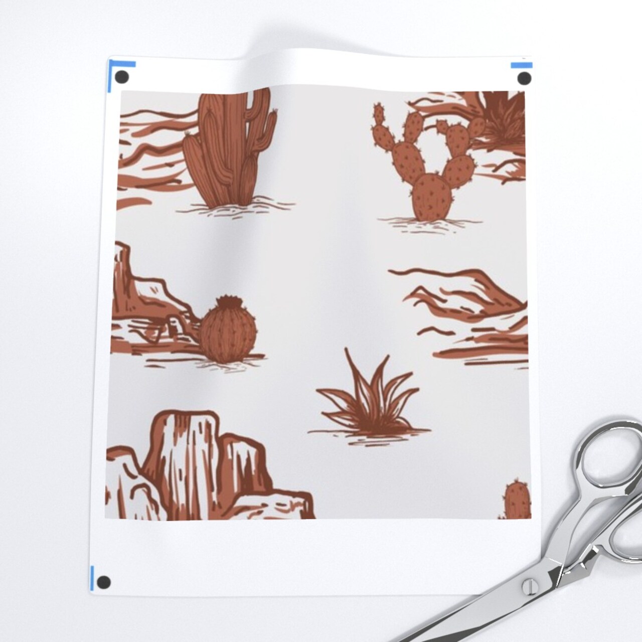 Rustic Cowboy Cowgirl Cactus Desert Lodge Southwestern Western Custom Printed Fabric by Spoonflower Various Fabrics by the Yard or Fat Quarter